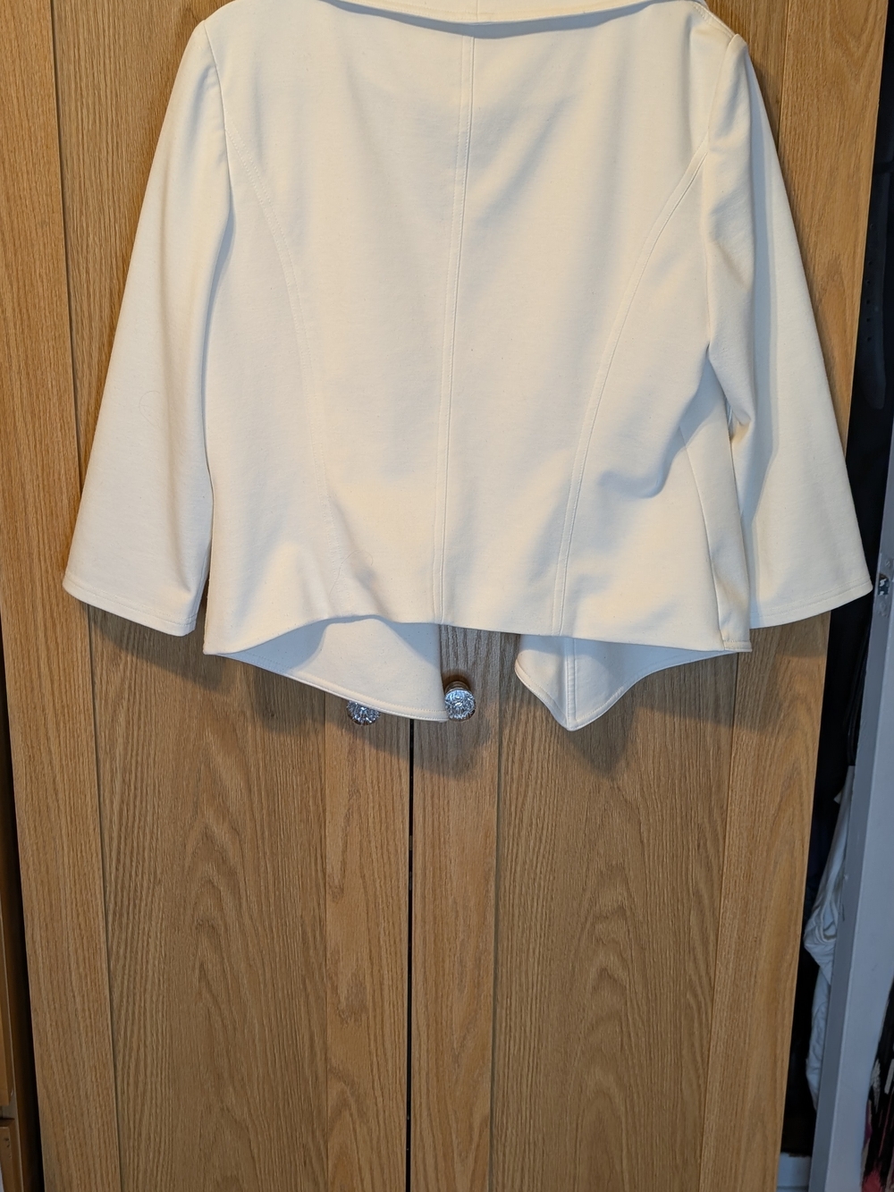 Calvin Klein Cream Open-Front Ruffle Blazer - Picture 4 of 4